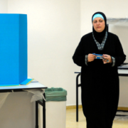 An Arab-Israeli woman casts her ballot in 2013. Photo: Yossi Zeliger/Flash90