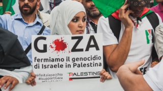 Italians protesting against Israel on behalf of the Palestinians in Gaza. July, 2014. Photo: Bigstock
