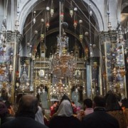 Easter Sunday prayers at the Saint James Armenian Church in the Armenian Quarter of Jerusalem's Old City, on April 12, 2015. Photo by Hadas Parush/Flash90
