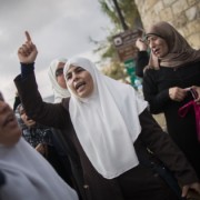Muslim women at the entrance to the Temple Mount. Photo: Yonatan Sindel/Flash90