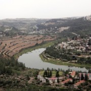 The Motza Valley and Beit Zayit dam, outside of Jerusalem, on March 17, 2014. Photo: Yossi Zamir/Flash 90.