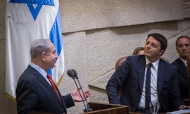 PM Benjamin Netanyahu (L) with Italian Prime Minister Matteo Renzi at the Knesset on July 22, 2015. Photo: Hadas Parush/Flash90